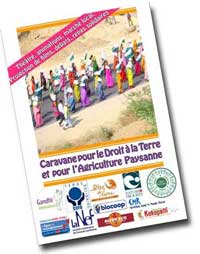 Affiche Caravane pour le droit  la Terre et l'Agriculture paysanne